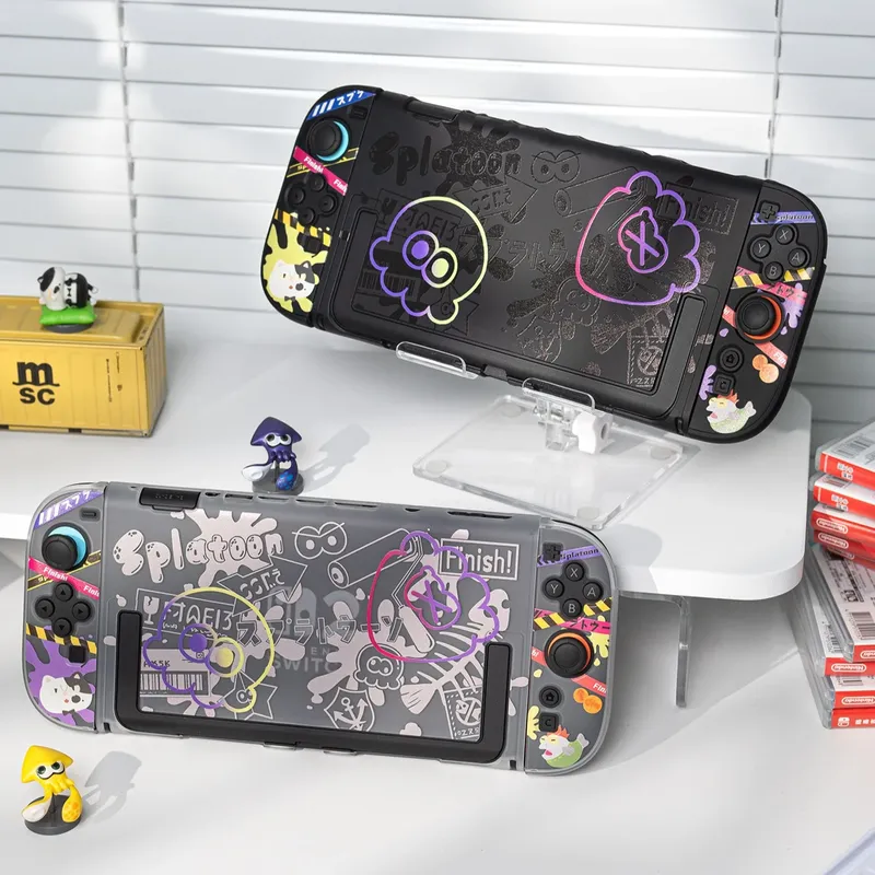 Gaming Accessories Controller - アニメスイッチ保護ケース任天堂スイッチ 2/Oled スプリットコントローラーハードケースジョイコンドックカバーゲームコンソールアクセサリー