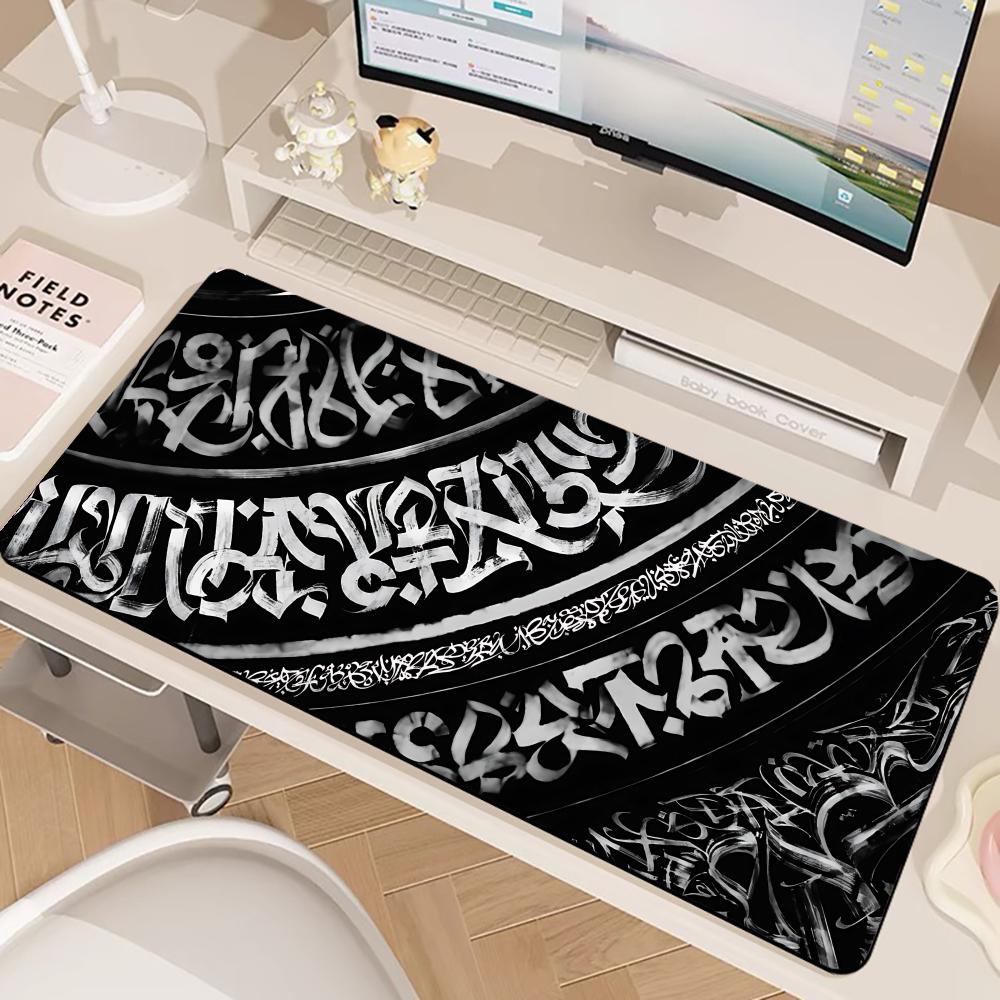 Gaming Accessories White - ブラックホワイトデザインマウスパッド大型ゲーミングノンスリップ縫製エクステンデッドパッドゲーマーキーボードマットコンピュータオフィスアクセサリー90x40 XXL