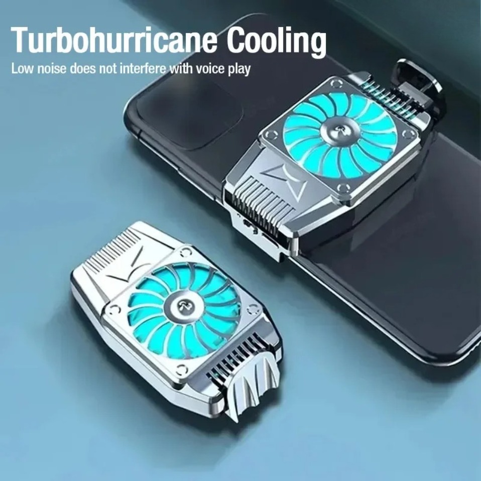 Gaming Accessories Mobile - ポータブルバッククリップ冷却ミニ空冷式携帯電話ラジエーター iPhone 15 iOS Android ゲームアクセサリー