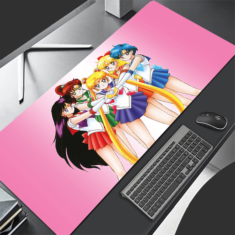 Gaming Accessories Girly - マウスパッドアニメゲームアクセサリー Varmilo キーボードデスクマット Gabinete ゲーマーカーペットマウスパッド S-Sailor