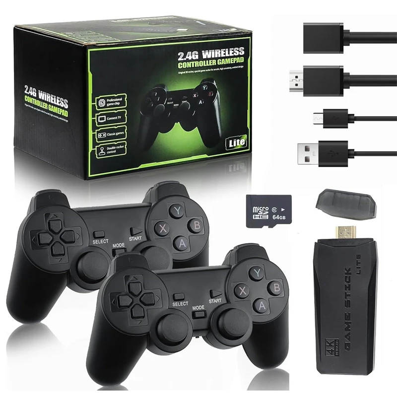 Gaming Accessories Retro - M8 レトロゲームスティック 9種類のシミュレーター搭載 クラシックゲームを再プレイ 20000+ゲーム ワイヤレスコントローラー