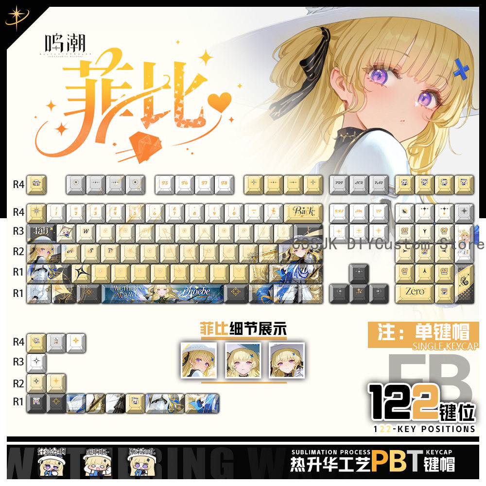 Gaming Accessories Gamestop - 122 キーアニメフィービー風の谷のナウシカコスプレコンピュータキーキャップゲーミングキーボードキーキャップゲームメカニカルキーボードキーキャップギフト