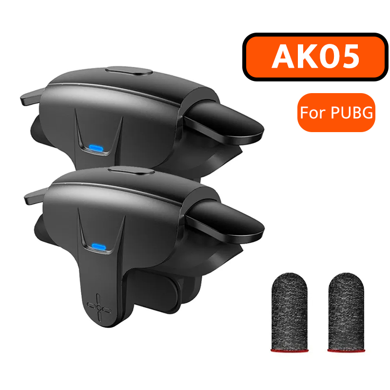 Gaming Accessories Mobile - AK05ゲームコントローラー PUBGモバイル用 携帯電話射撃照準ボタン ゲームパッドトリガー L1R1 シュータージョイスティック