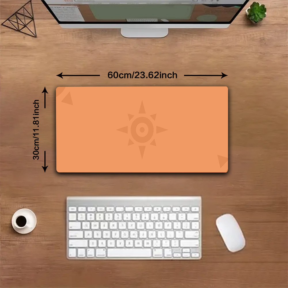 XXL大型デスクマット ウォームオレンジ ソリッドベース 微 - Desk Corner Mat のレビューと価格