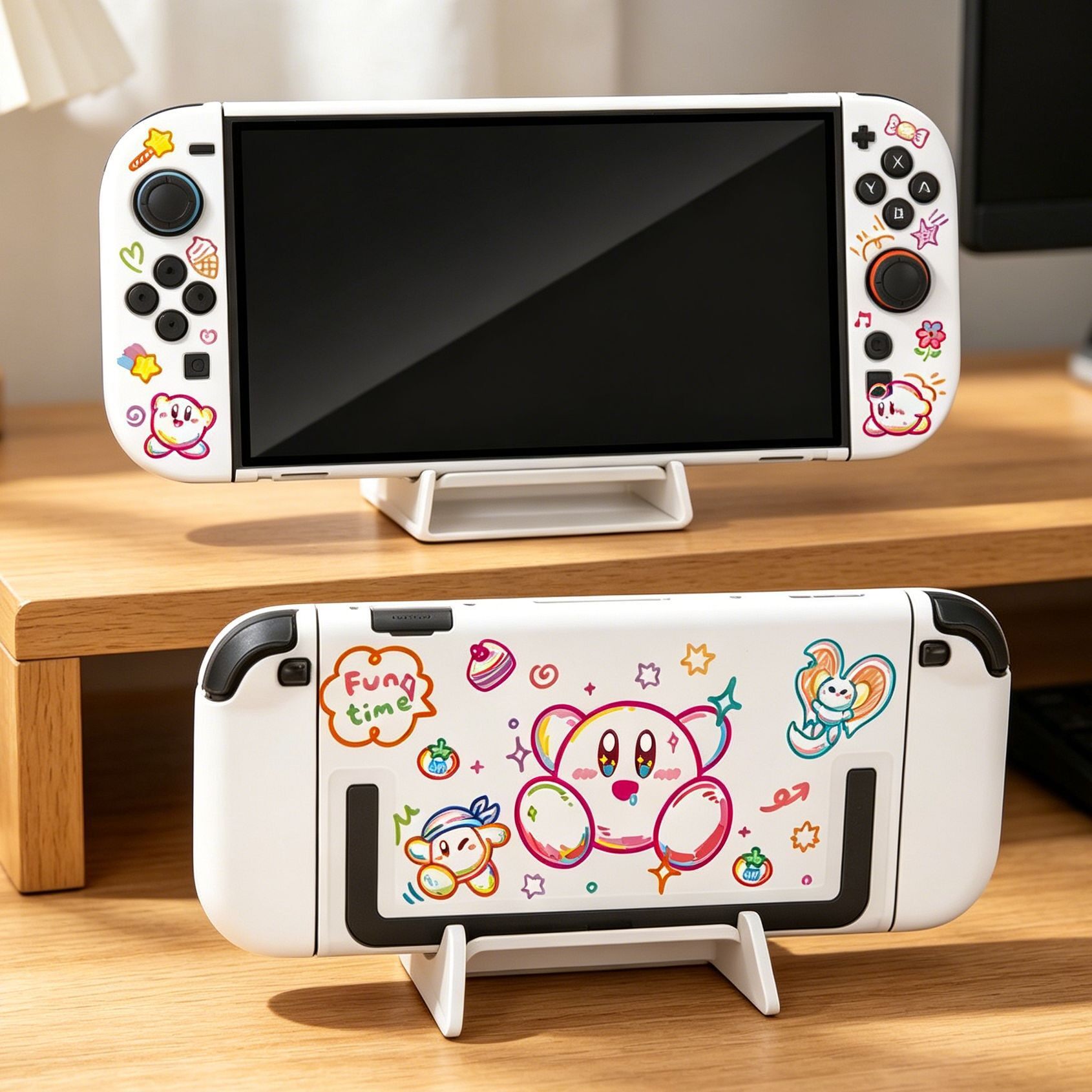 カービィ保護ハードケーススイッチ 2 肌に優しい分割ジョイコ - Gaming Accessories Controller のレビューと価格