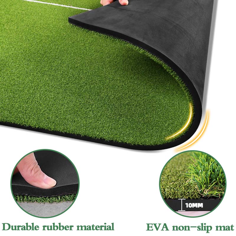 プレミアムデュアルターフゴルフマット：改良版5×4フィートゴ - Desk Corner Mat のレビューと価格