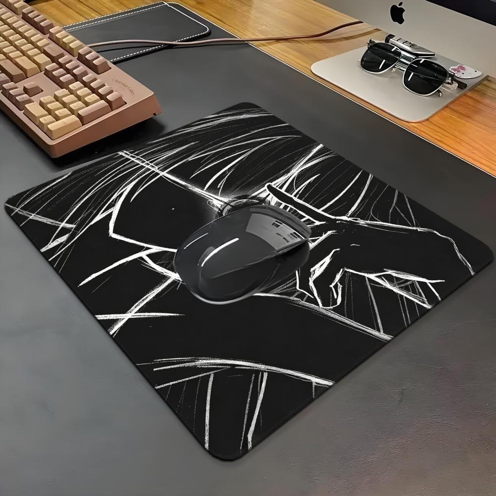 黒白ラインゴシックガールかわいいコミックガールズマウスパッド - Gaming Accessories White のレビューと価格