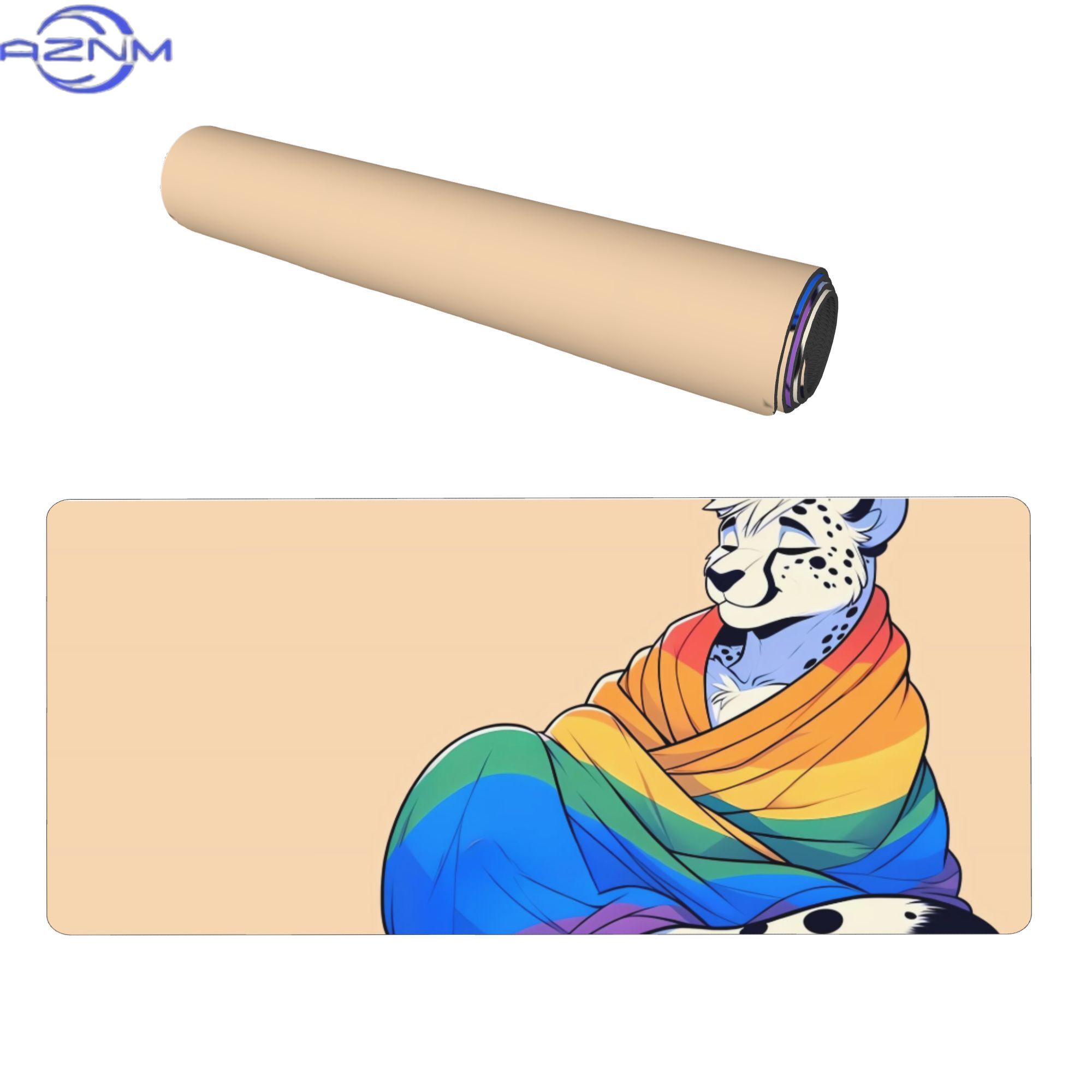 快適なファー素材のプライドチーターLGBTQレインボーデスク - Desk Corner Mat のレビューと価格