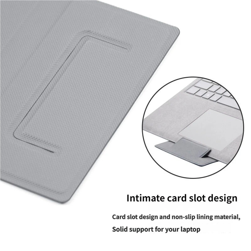折りたたみ式 PU レザーラップトップスタンドダブルアングル - Desk Corner Mat のレビューと価格