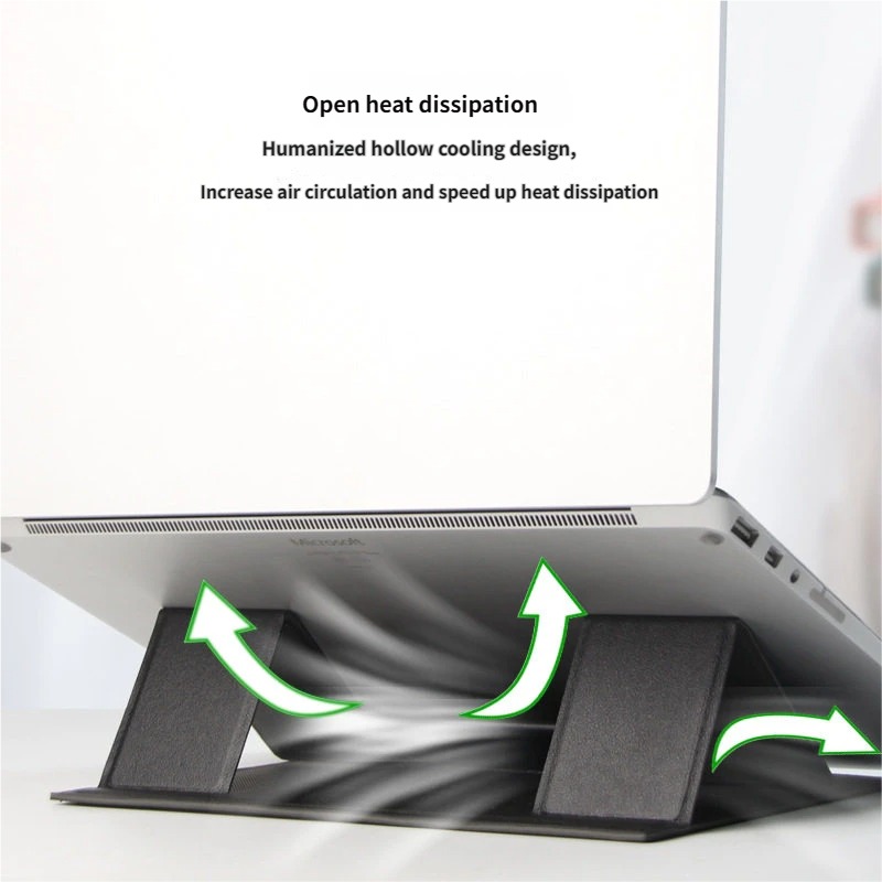 折りたたみ式 PU レザーラップトップスタンドダブルアングル - Desk Corner Mat のレビューと価格