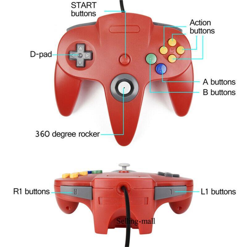 N64 コントローラクラシック USB 有線リモートゲームパ - Gaming Accessories Retro のレビューと価格