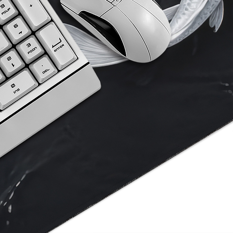 黒白鯉マウスパッドゲーマーXL大型ホームマウスパッドXXLオ - Gaming Accessories White のレビューと価格