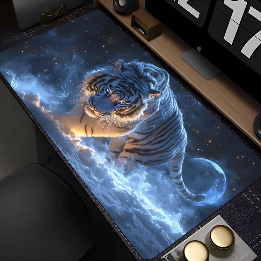 XXL ホワイトタイガー大型ゲーミングマウスパッド滑り止めゴ - Gaming Accessories White のレビューと価格