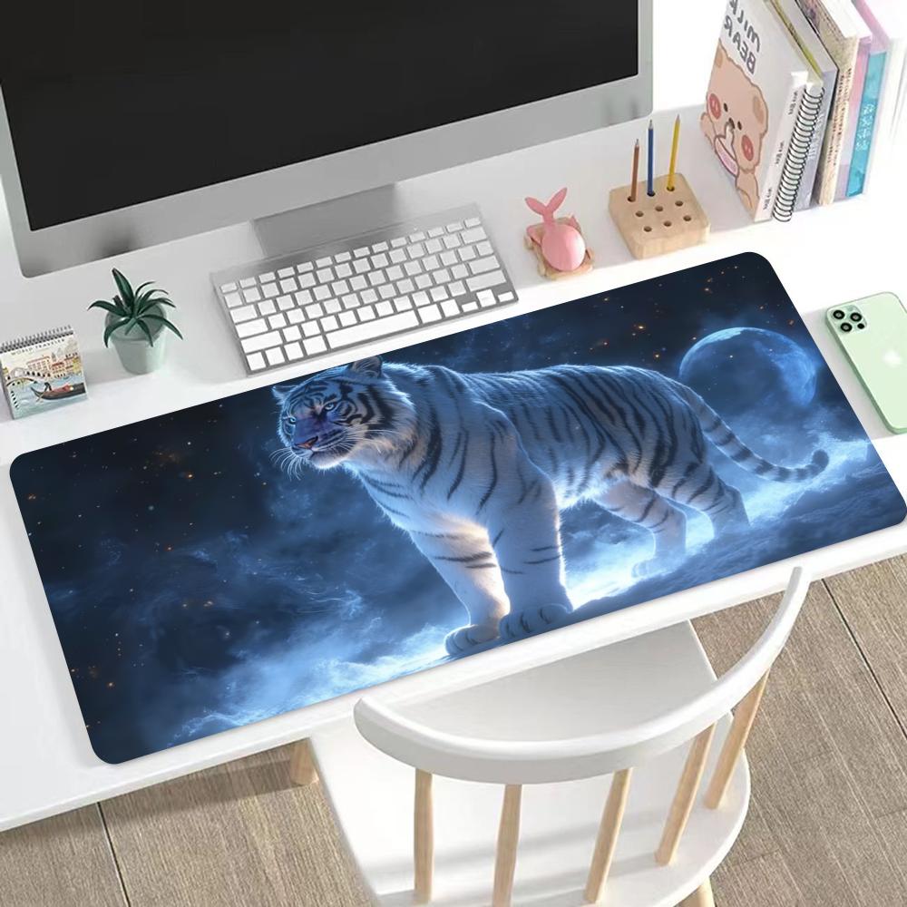 XXL ホワイトタイガー大型ゲーミングマウスパッド滑り止めゴ - Gaming Accessories White のレビューと価格