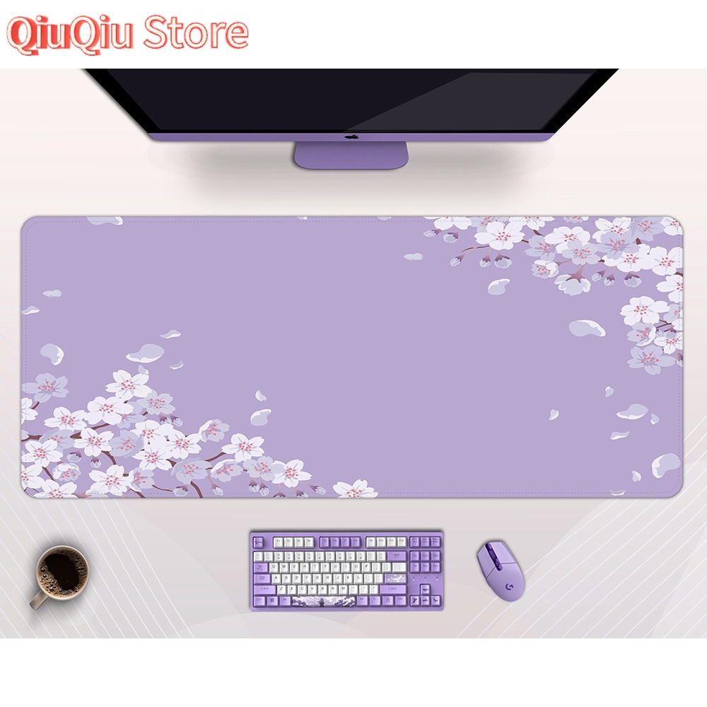 日本のピンク桜デスクマットアニメ美的ゲーミングマウスパッドX - Gaming Accessories Girly のレビューと価格