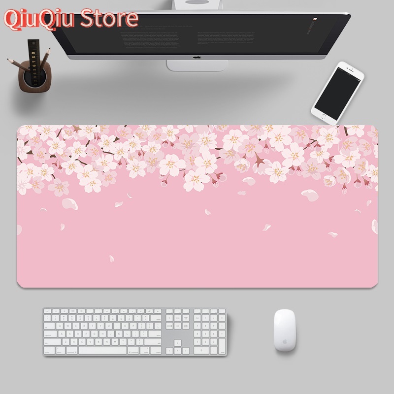 日本のピンク桜デスクマットアニメ美的ゲーミングマウスパッドX - Gaming Accessories Girly のレビューと価格